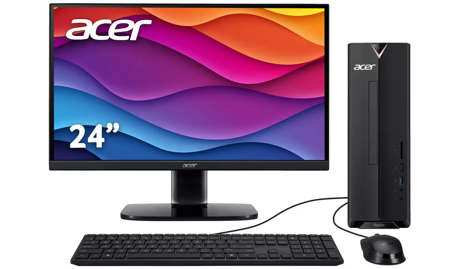 Acer XC-840 Pentium 8GB 256GB PC 24in Monitor Package