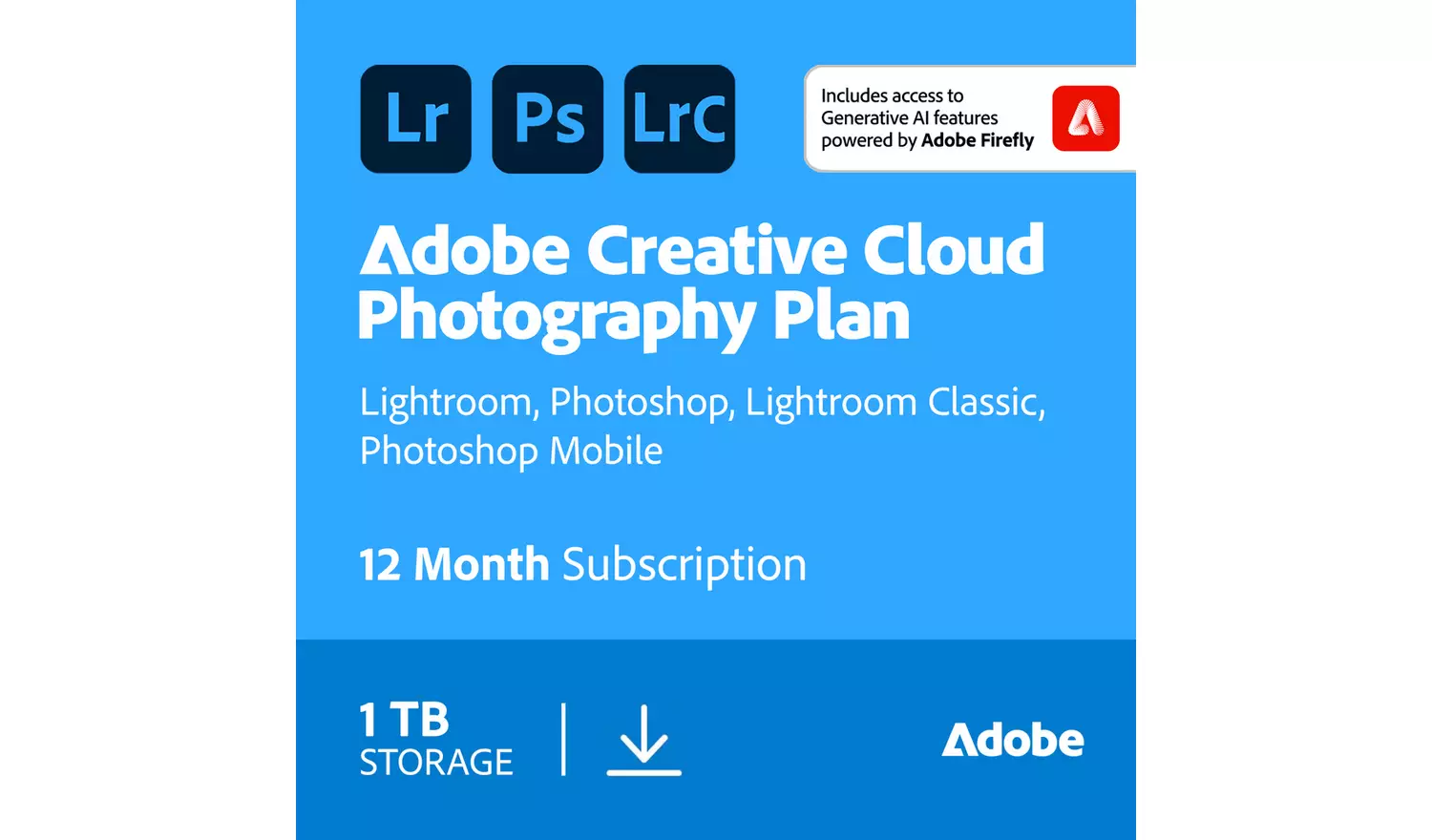 Adobe Creative Cloud Photography Plan 1Y 1D