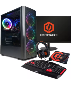 CyberPowerPC Ryzen 5 16GB 1TB RTX4060 GPC 23.8in Monitor Package