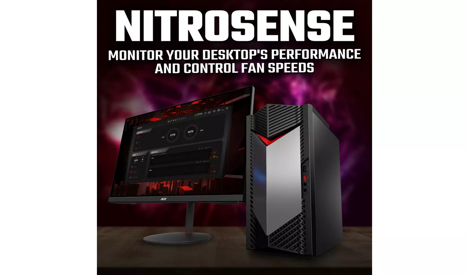 Acer Nitro N50-650 i5 16GB 512GB GPC & 24in Monitor - Image 6