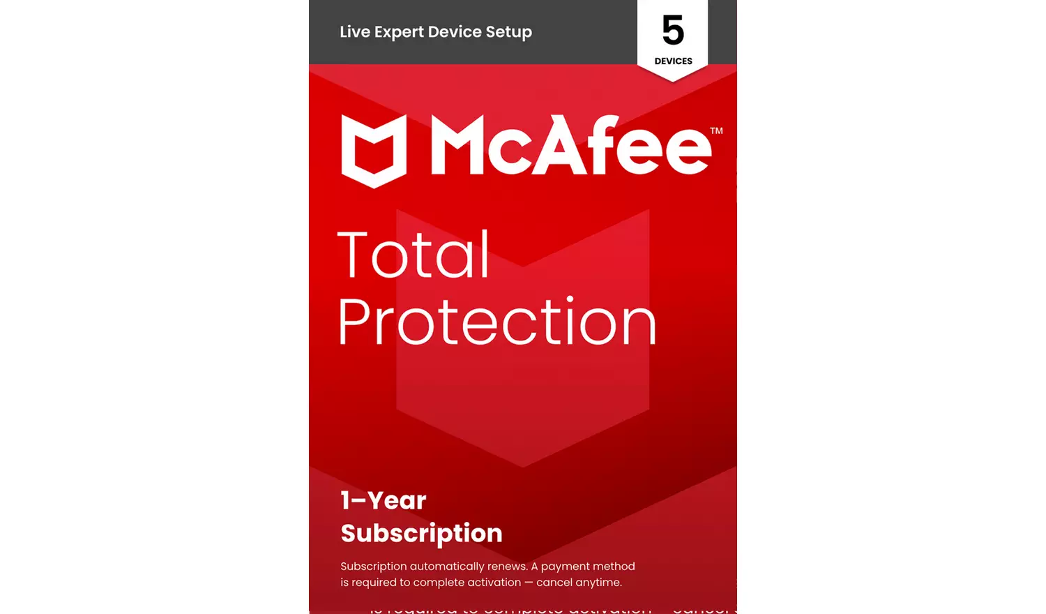 McAfee TechMaster Total Protection 1Y 5D
